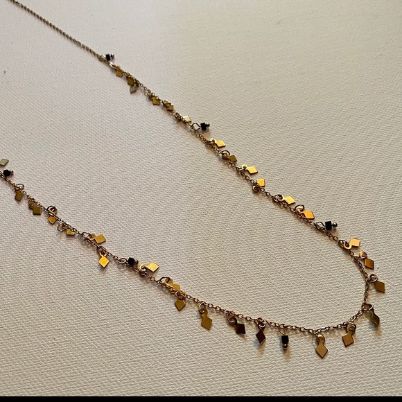 Thin Boho Gold Tone Long Necklace Chain - Picture 1 of 4